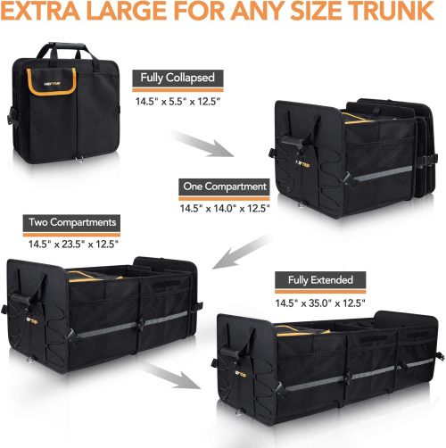 Heytrip Large Trunk Organizer compartments